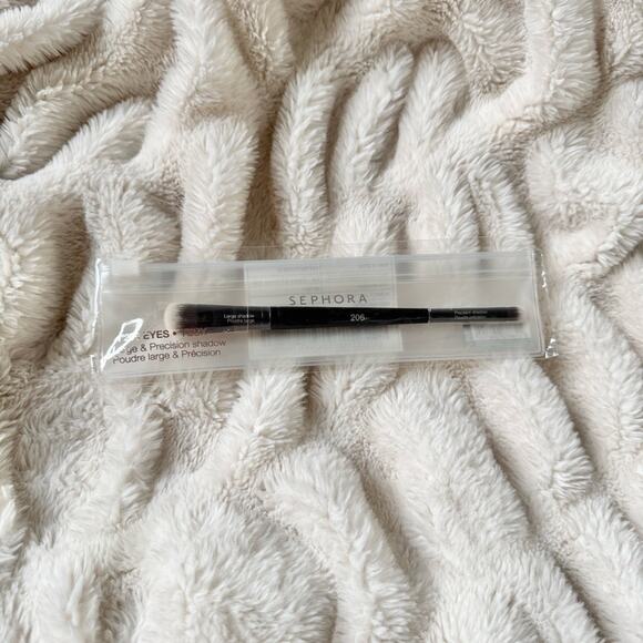 NEW Sephora Eye Shadow Brush Double Ended Large & Precision 206 - Picture 2 of 3